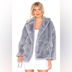 Free People Solid Kate Faux Fur Coat